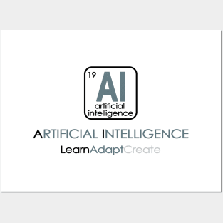 AI - Artificial Intelligence - Learn Adapt Create Posters and Art